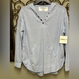 The Sweatshirt Project grey thermal hoodie top